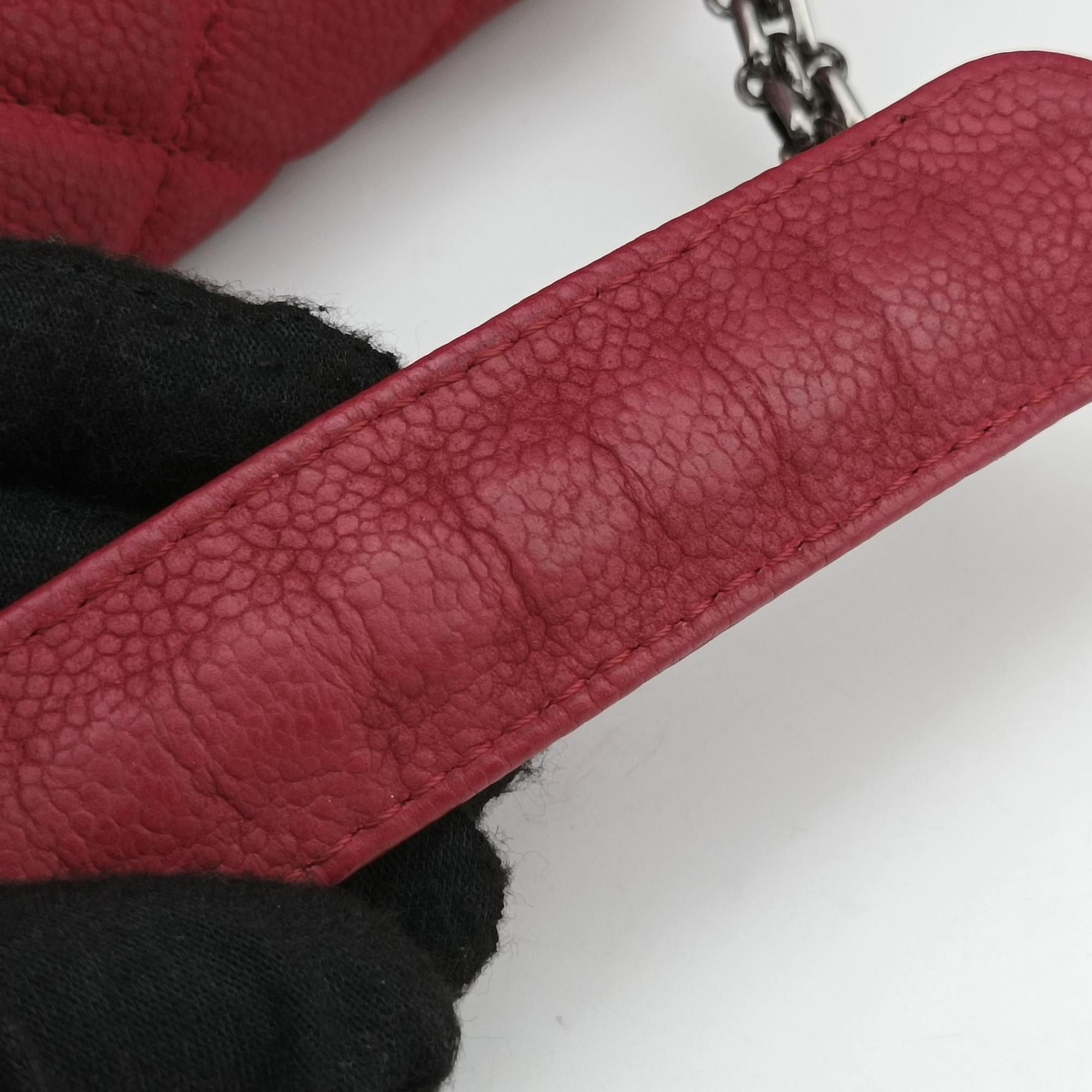 Pre-owned Chanel Coco Mark Pink Leather A66122 handbag | stylenewstar