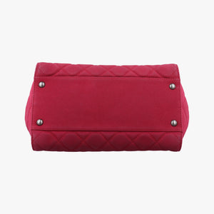 Pre-owned Chanel Coco Mark Pink Leather A66122 handbag | stylenewstar