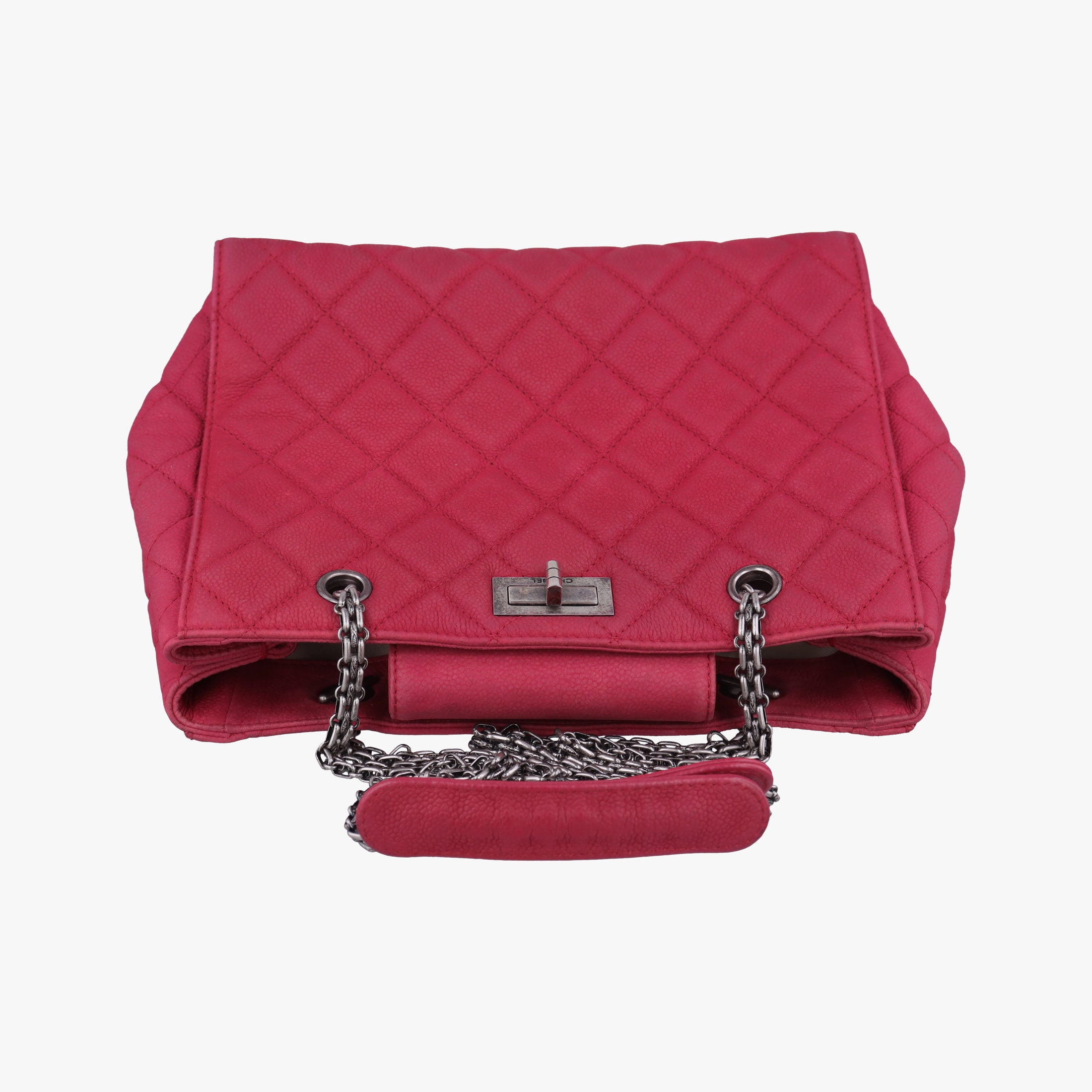 Pre-owned Chanel Coco Mark Pink Leather A66122 handbag | stylenewstar