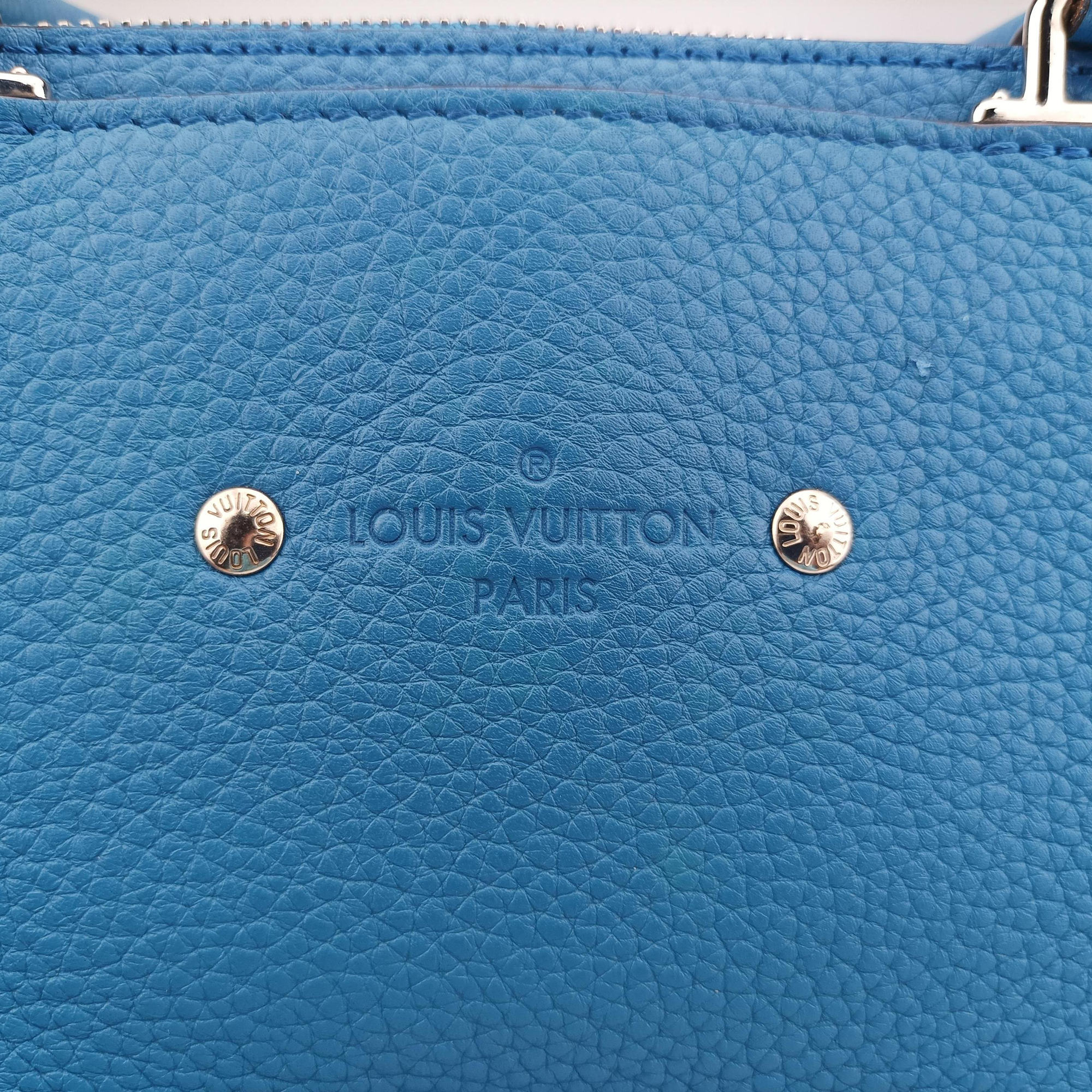 Vintage Louis Vuitton Armand Briefcase MM Blue Taurillon leather M52822 handbag | stylenewstar