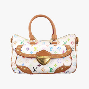 Pre-owned Louis Vuitton RITA white Monogram Multicolor M40125 handbag | stylenewstar