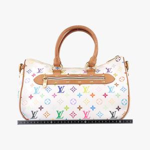 Pre-owned Louis Vuitton RITA white Monogram Multicolor M40125 handbag | stylenewstar