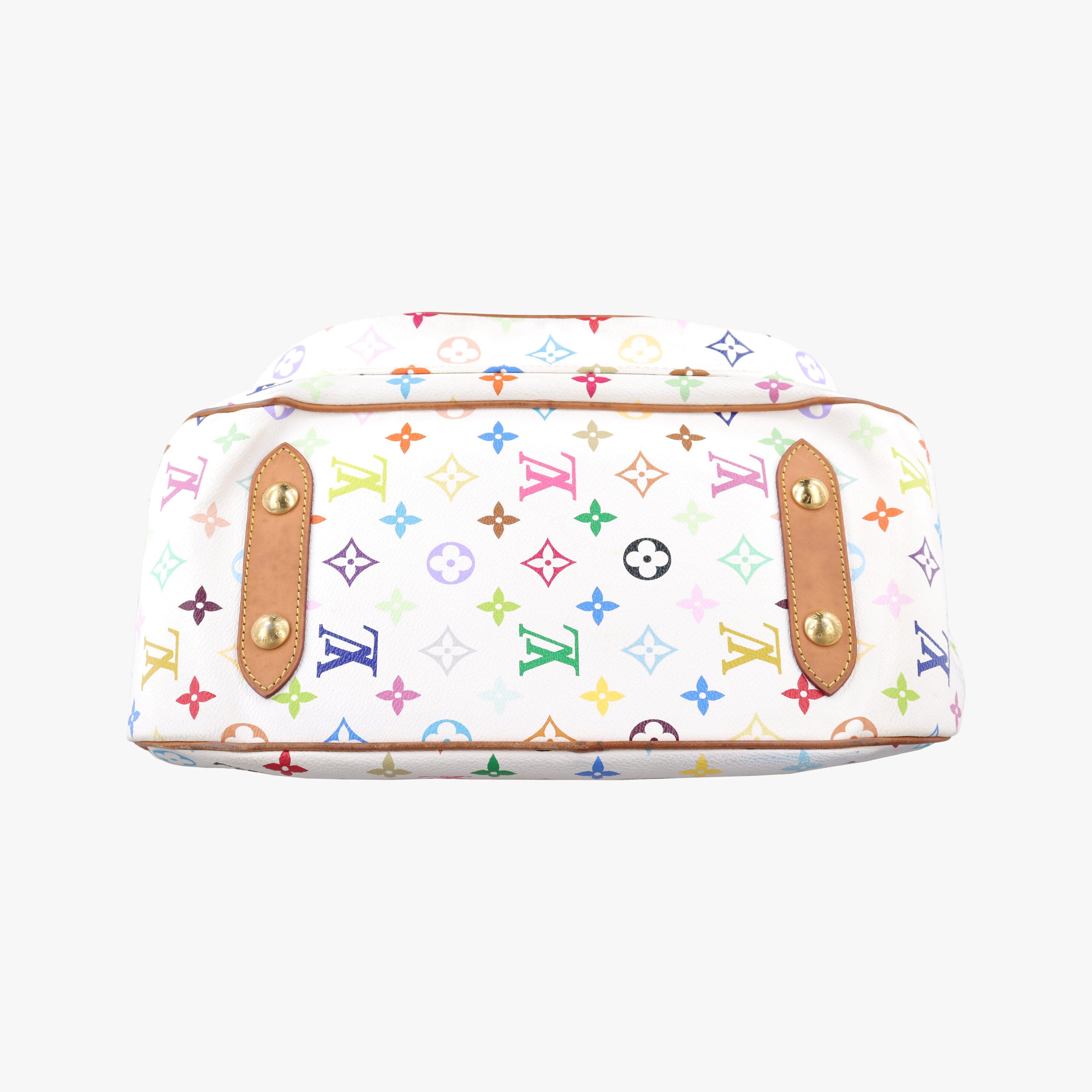 Pre-owned Louis Vuitton RITA white Monogram Multicolor M40125 handbag | stylenewstar