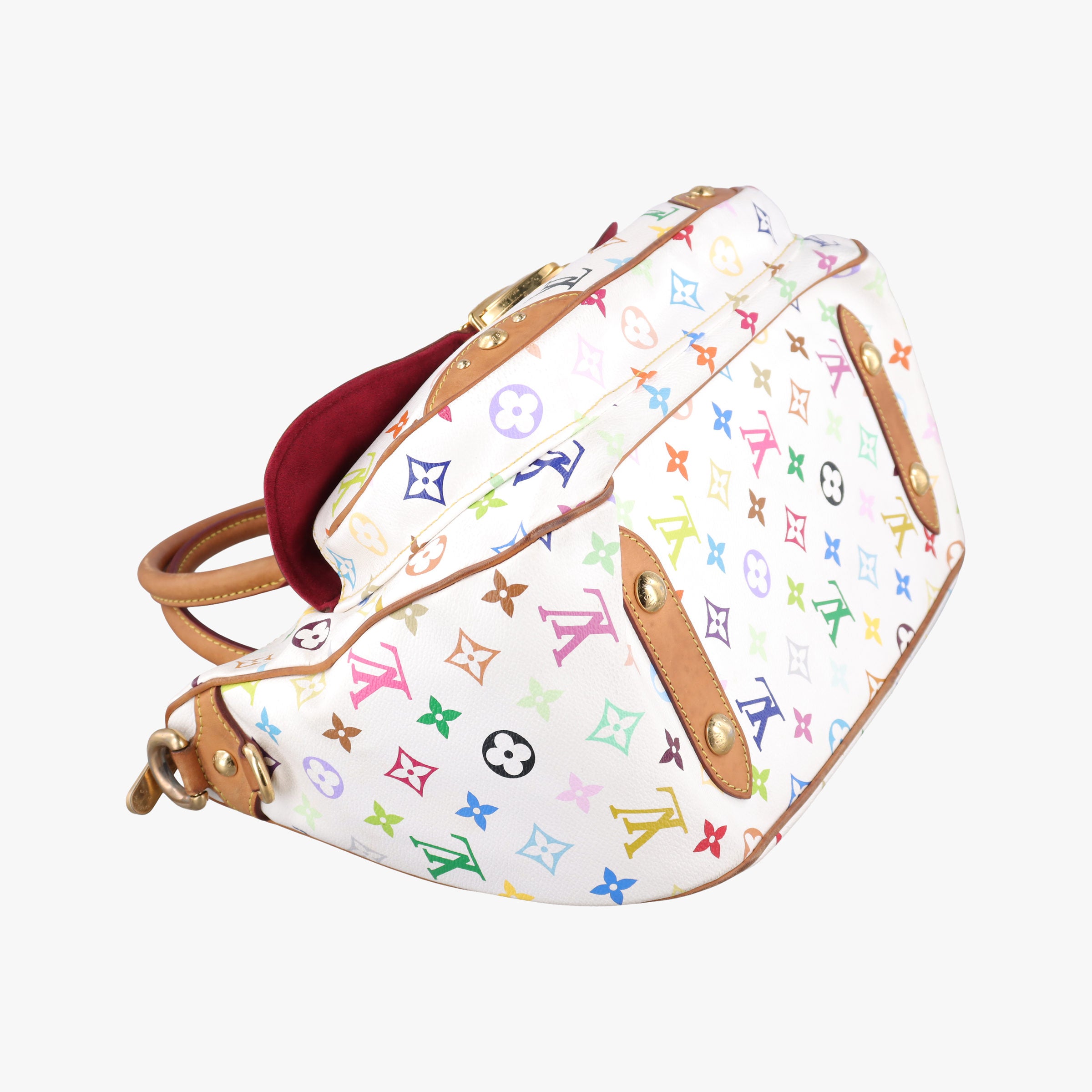 Pre-owned Louis Vuitton RITA white Monogram Multicolor M40125 handbag | stylenewstar