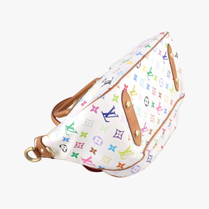 Pre-owned Louis Vuitton RITA white Monogram Multicolor M40125 handbag | stylenewstar