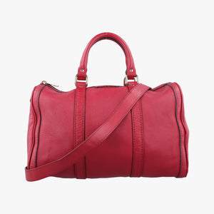 Pre-owned Gucci Guccissima Trim Web Joy Red Leather 247205 shoulderbag | stylenewstar