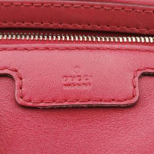 Pre-owned Gucci Guccissima Trim Web Joy Red Leather 247205 shoulderbag | stylenewstar