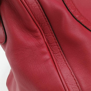 Pre-owned Gucci Guccissima Trim Web Joy Red Leather 247205 shoulderbag | stylenewstar