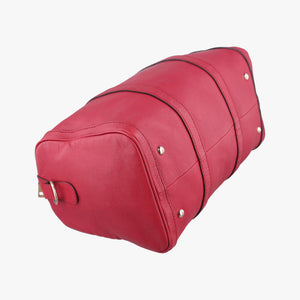 Pre-owned Gucci Guccissima Trim Web Joy Red Leather 247205 shoulderbag | stylenewstar