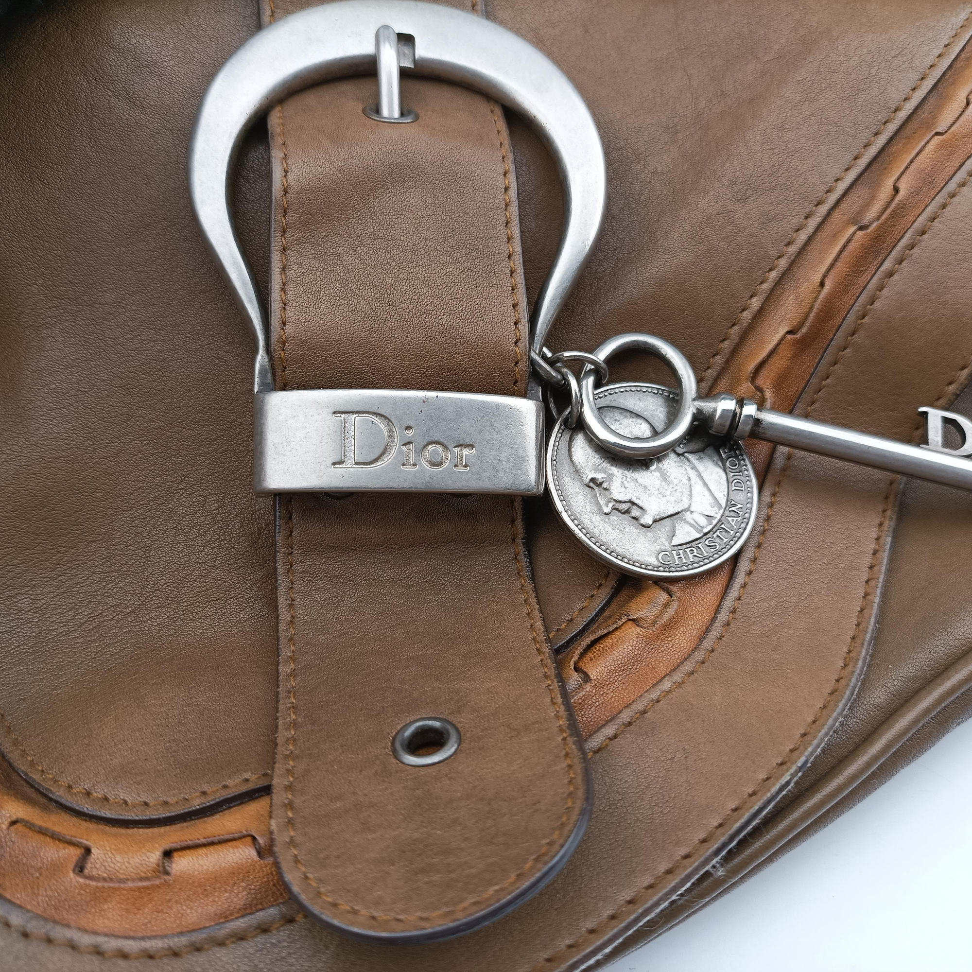 Vintage Christian Dior Gaucho Brown Leather  shoulderbag | stylenewstar