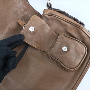 Vintage Christian Dior Gaucho Brown Leather  shoulderbag | stylenewstar