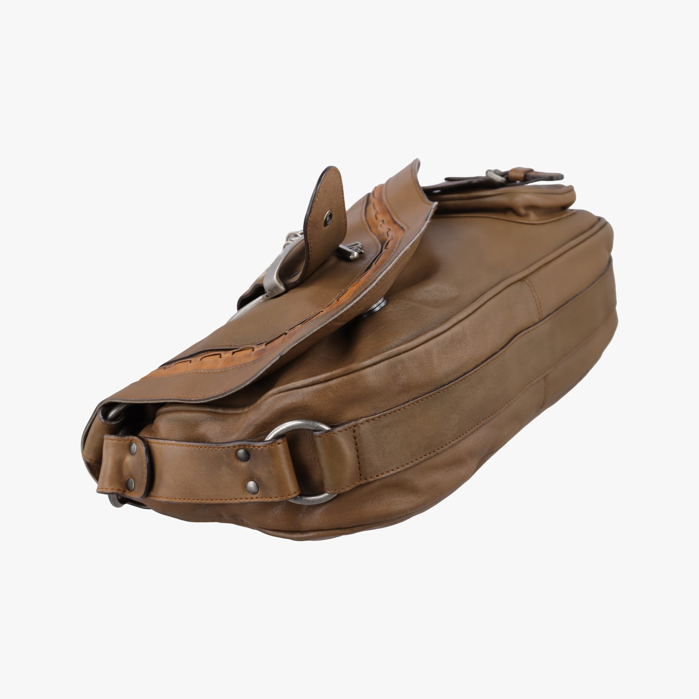 Vintage Christian Dior Gaucho Brown Leather  shoulderbag | stylenewstar
