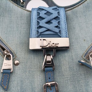 Pre-owned Christian Dior Admit It Blue denim  shoulderbag | stylenewstar