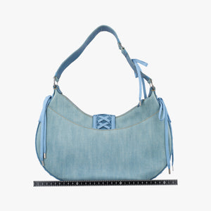 Pre-owned Christian Dior Admit It Blue denim  shoulderbag | stylenewstar