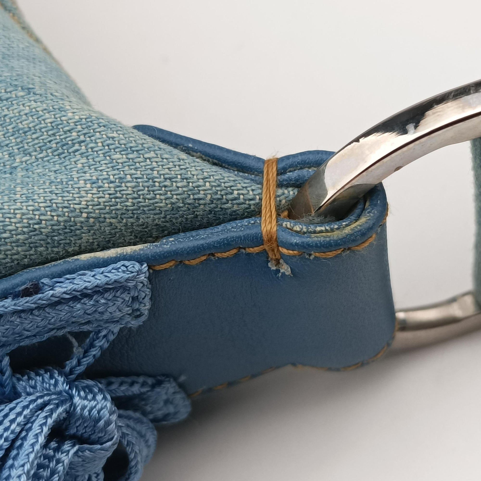Pre-owned Christian Dior Admit It Blue denim  shoulderbag | stylenewstar