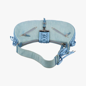 Pre-owned Christian Dior Admit It Blue denim  shoulderbag | stylenewstar
