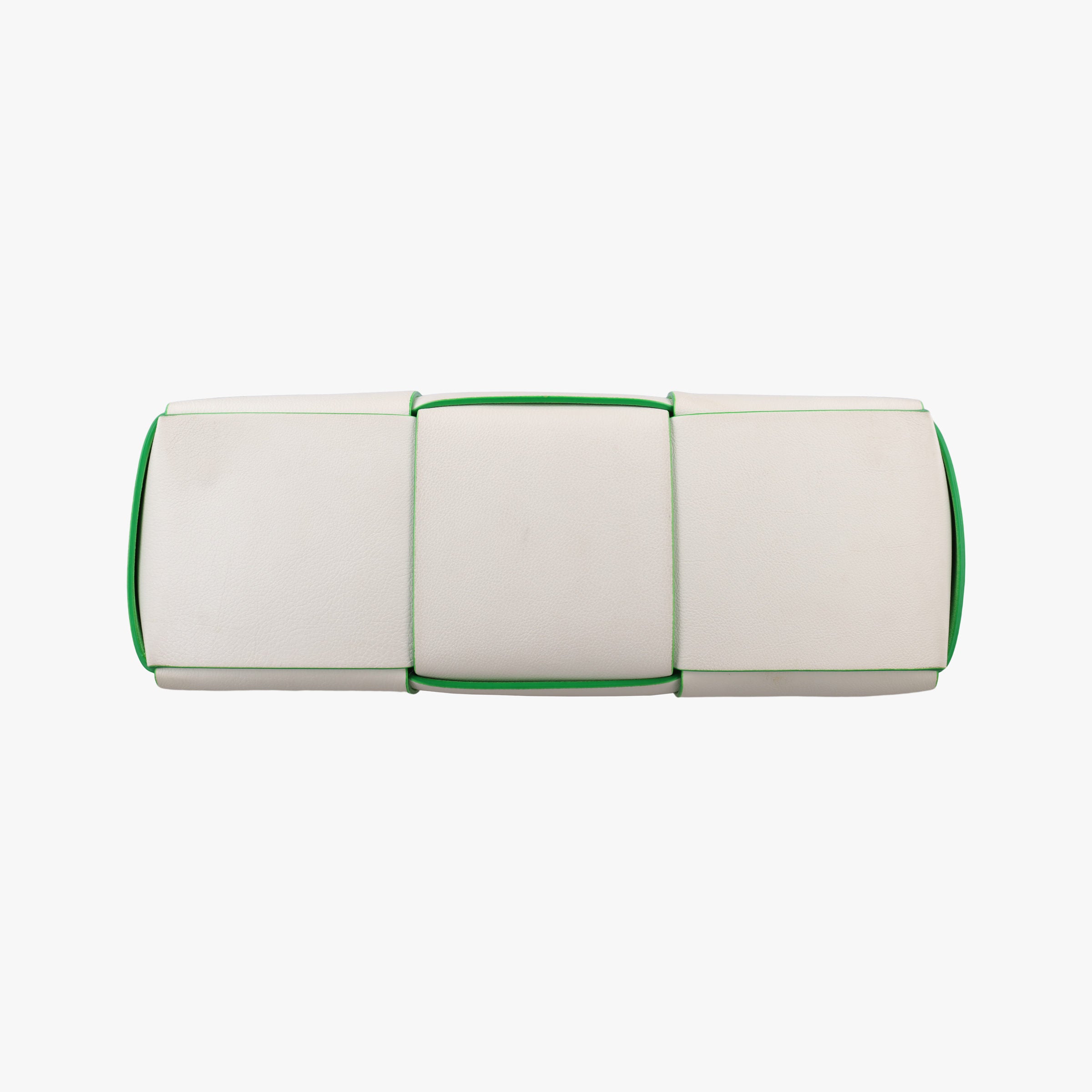 Vintage Bottega Veneta THE ARCO Tote White×Green lambskin  handbag | stylenewstar