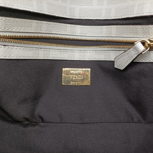 Pre-owned Fendi BAGUETTE White × Multicolor Coated Canvas × Leather 8BR600 shoulderbag | stylenewstar