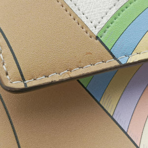 Pre-owned Fendi BAGUETTE White × Multicolor Coated Canvas × Leather 8BR600 shoulderbag | stylenewstar