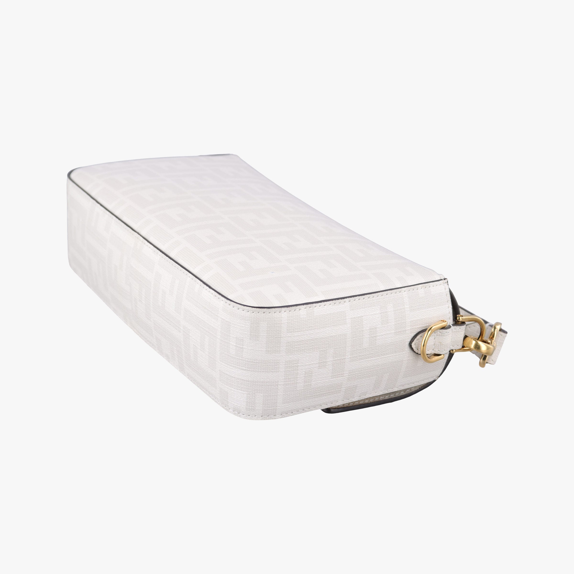 Pre-owned Fendi BAGUETTE White × Multicolor Coated Canvas × Leather 8BR600 shoulderbag | stylenewstar
