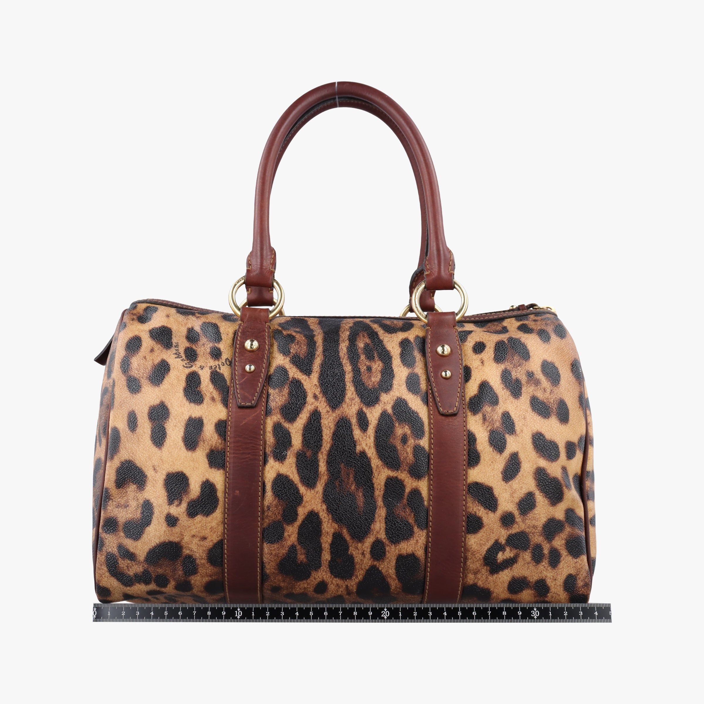 Pre-owned Dolce & Gabbana Crespo Leopard Animalier Multicolour PVC coated canvas  handbag | stylenewstar