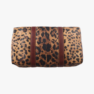 Pre-owned Dolce & Gabbana Crespo Leopard Animalier Multicolour PVC coated canvas  handbag | stylenewstar