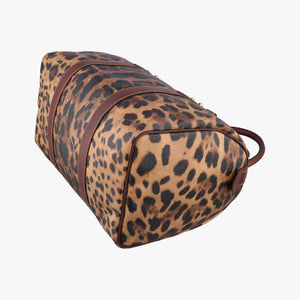 Pre-owned Dolce & Gabbana Crespo Leopard Animalier Multicolour PVC coated canvas  handbag | stylenewstar