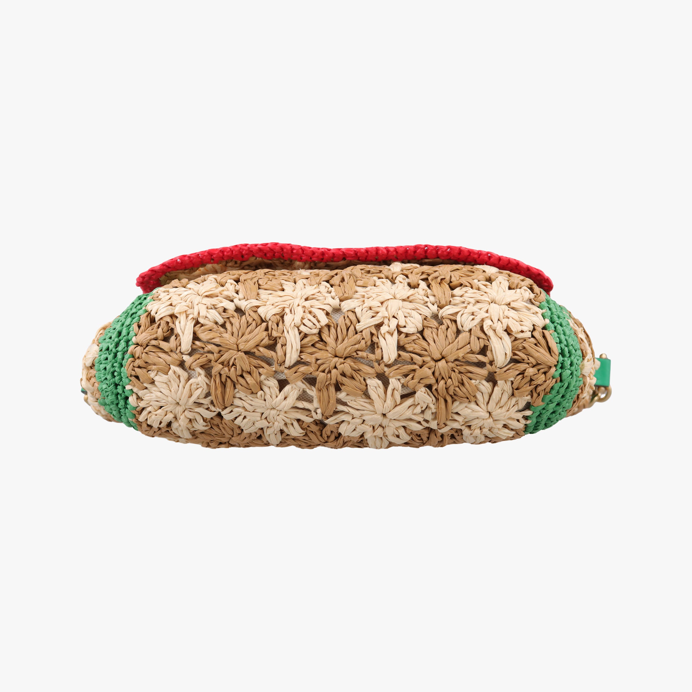 Pre-owned Gucci GG Marmont Multicolour straw 574433 shoulderbag | stylenewstar