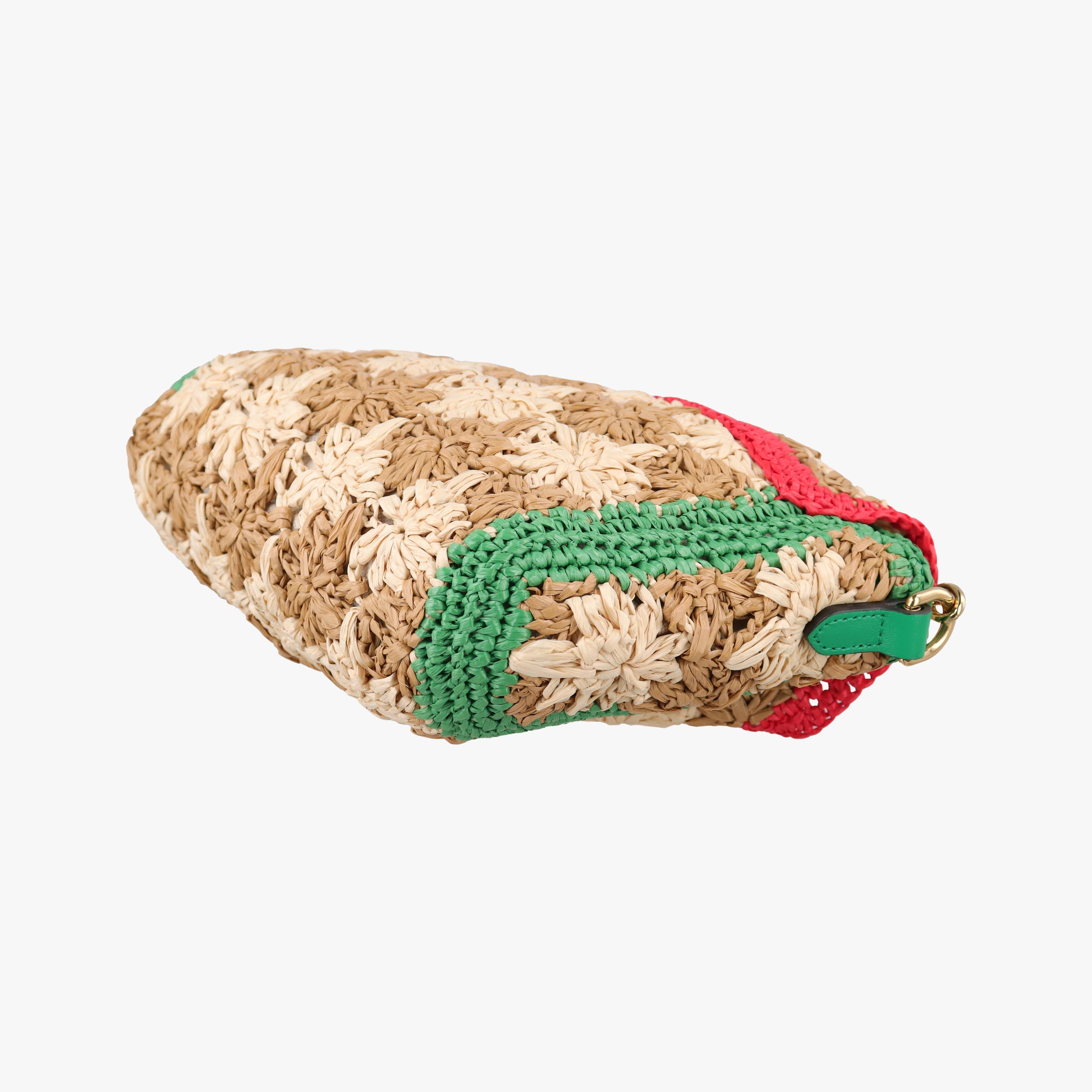 Pre-owned Gucci GG Marmont Multicolour straw 574433 shoulderbag | stylenewstar