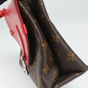 Vintage Louis Vuitton SAINT MICHEL brown×COQUELICOT Monogram Canvas×Epi Leather M44031 shoulderbag | stylenewstar