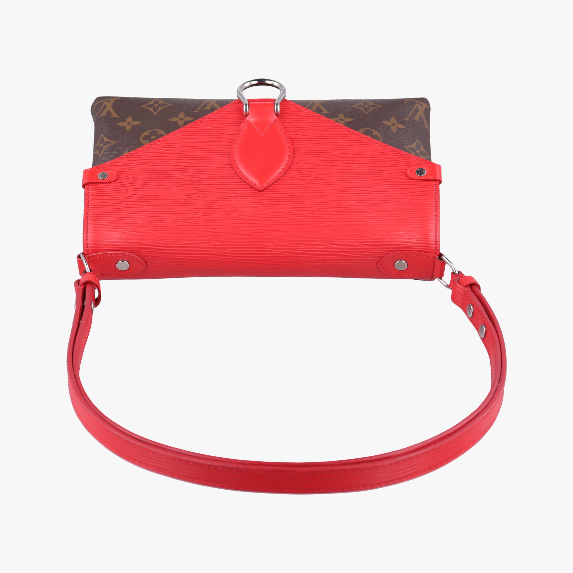 Vintage Louis Vuitton SAINT MICHEL brown×COQUELICOT Monogram Canvas×Epi Leather M44031 shoulderbag | stylenewstar