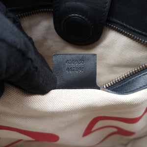 Vintage Gucci GG Supreme Bee Beige×black PVC coated canvas×Leather 450950 shoulderbag | stylenewstar