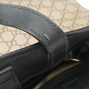 Vintage Gucci GG Supreme Bee Beige×black PVC coated canvas×Leather 450950 shoulderbag | stylenewstar
