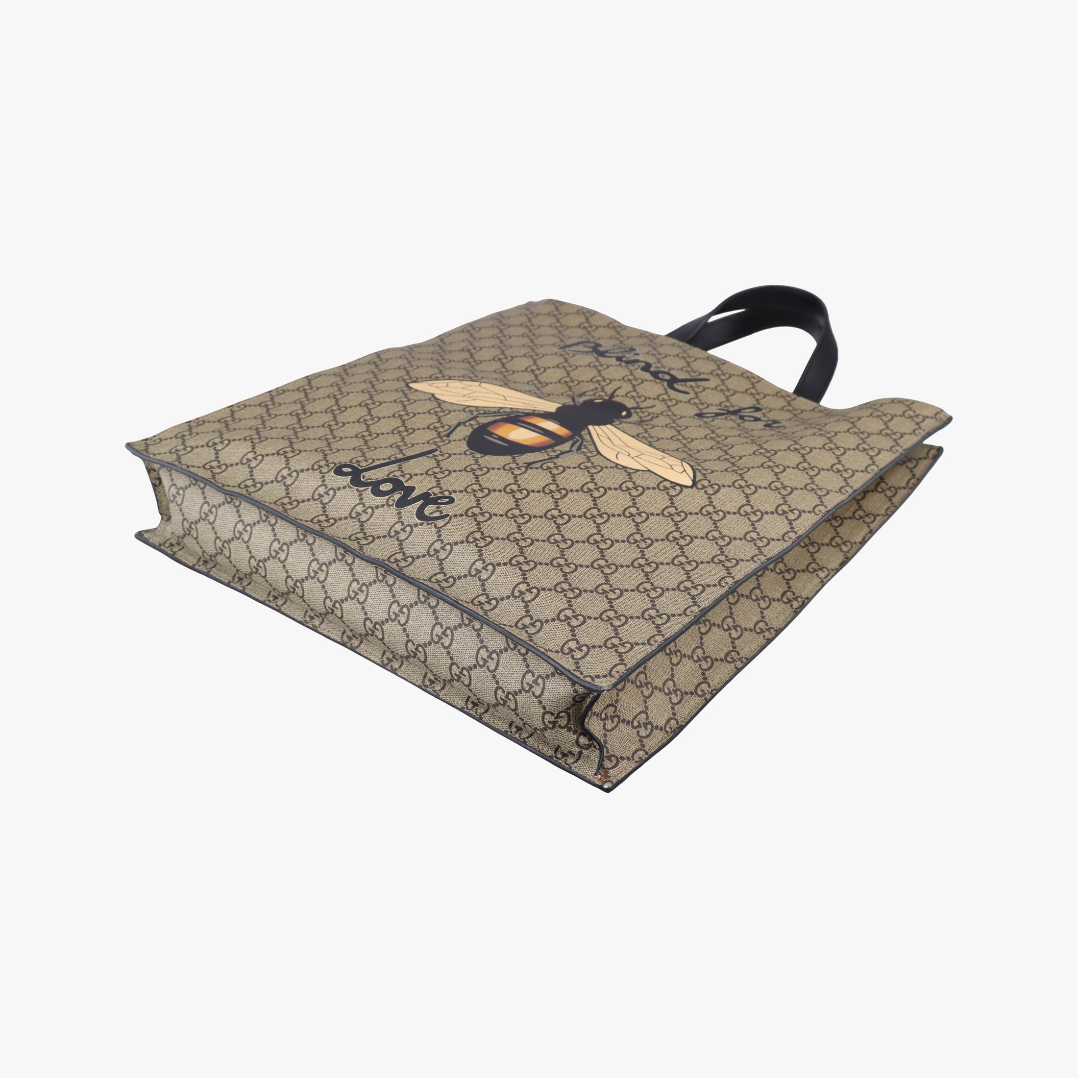Vintage Gucci GG Supreme Bee Beige×black PVC coated canvas×Leather 450950 shoulderbag | stylenewstar