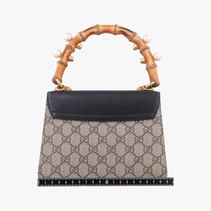 Vintage Gucci Mini Fox Brooch Bamboo Beige×Multicolour PVC coated canvas×Leather 466428 shoulderbag | stylenewstar