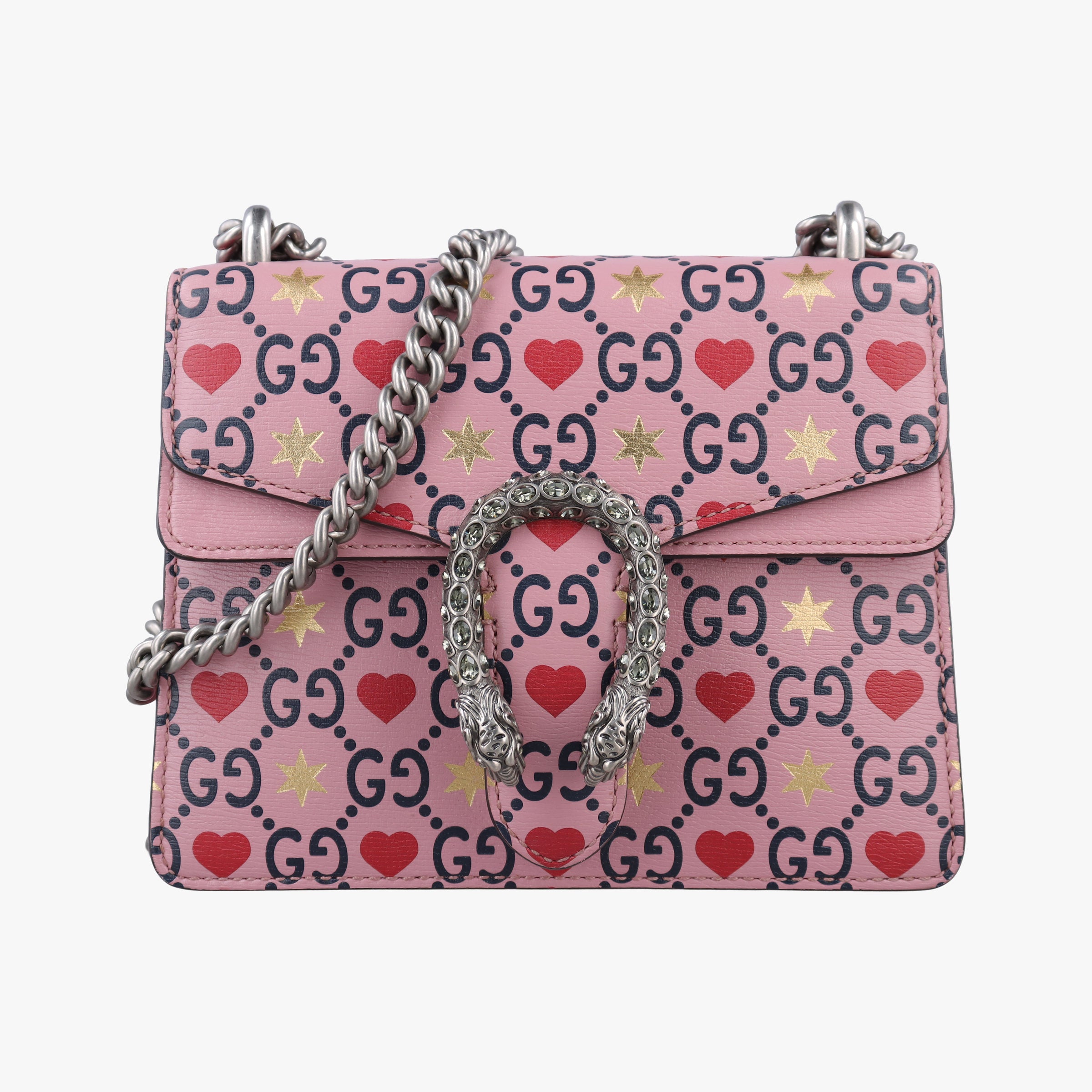 Pre-owned Gucci Dionysus pink×Multicolour Leather 421970 shoulderbag | stylenewstar