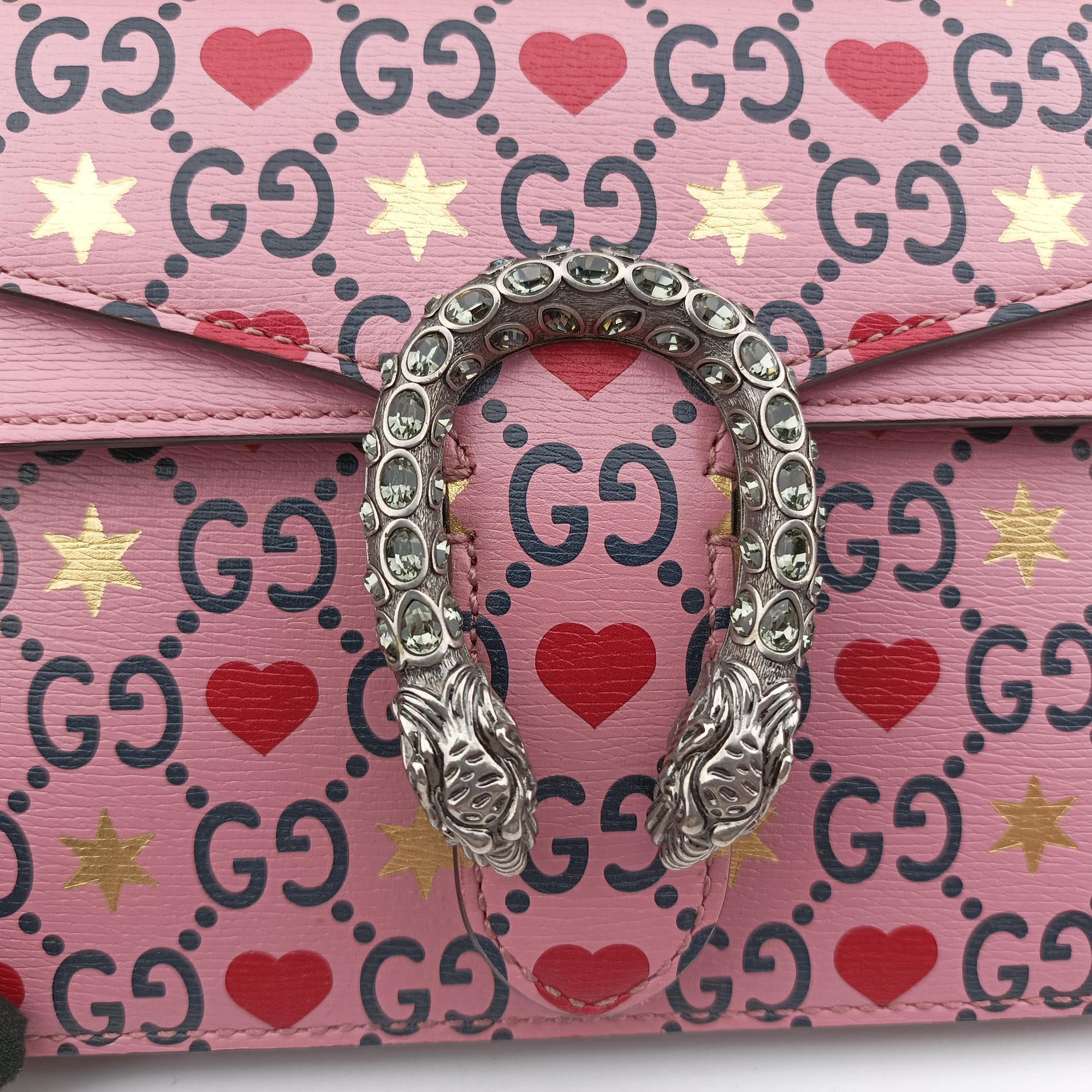 Pre-owned Gucci Dionysus pink×Multicolour Leather 421970 shoulderbag | stylenewstar