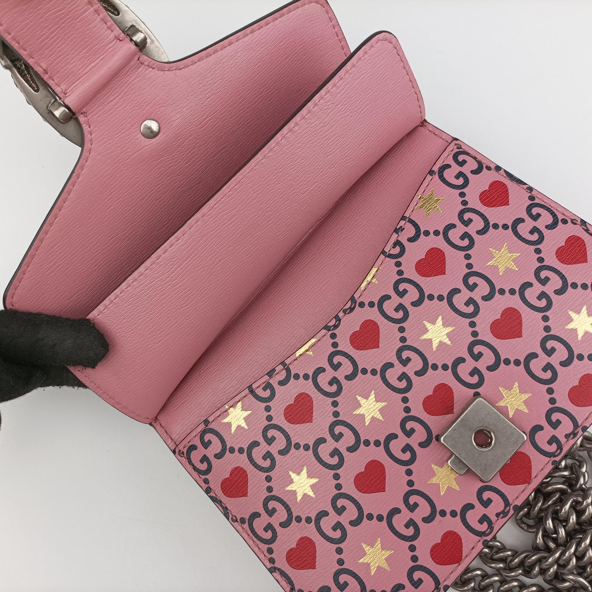 Pre-owned Gucci Dionysus pink×Multicolour Leather 421970 shoulderbag | stylenewstar