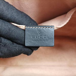 Pre-owned Gucci GG Marmont Black Leather 447632 shoulderbag | stylenewstar