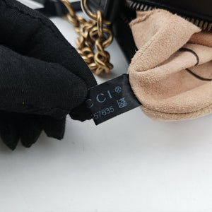 Pre-owned Gucci GG Marmont Black Leather 447632 shoulderbag | stylenewstar