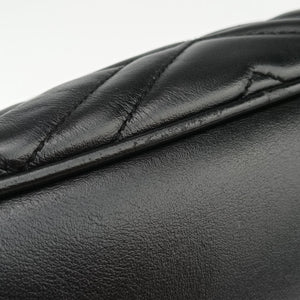 Pre-owned Gucci GG Marmont Black Leather 447632 shoulderbag | stylenewstar