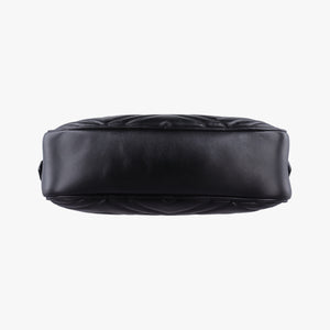 Pre-owned Gucci GG Marmont Black Leather 447632 shoulderbag | stylenewstar