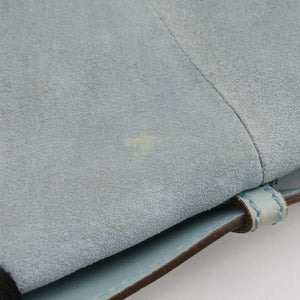 Vintage Yves Saint Laurent Rive Gauche Mombasa Light Blue Suede 205118 shoulderbag | stylenewstar