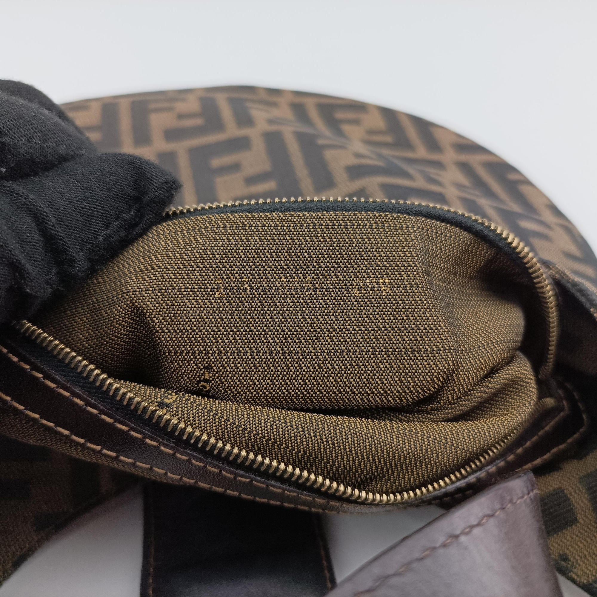 Vintage Fendi Zucca Brown canvas x Leather 8BR631 handbag | stylenewstar