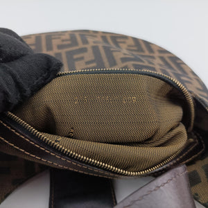 Vintage Fendi Zucca Brown canvas x Leather 8BR631 handbag | stylenewstar