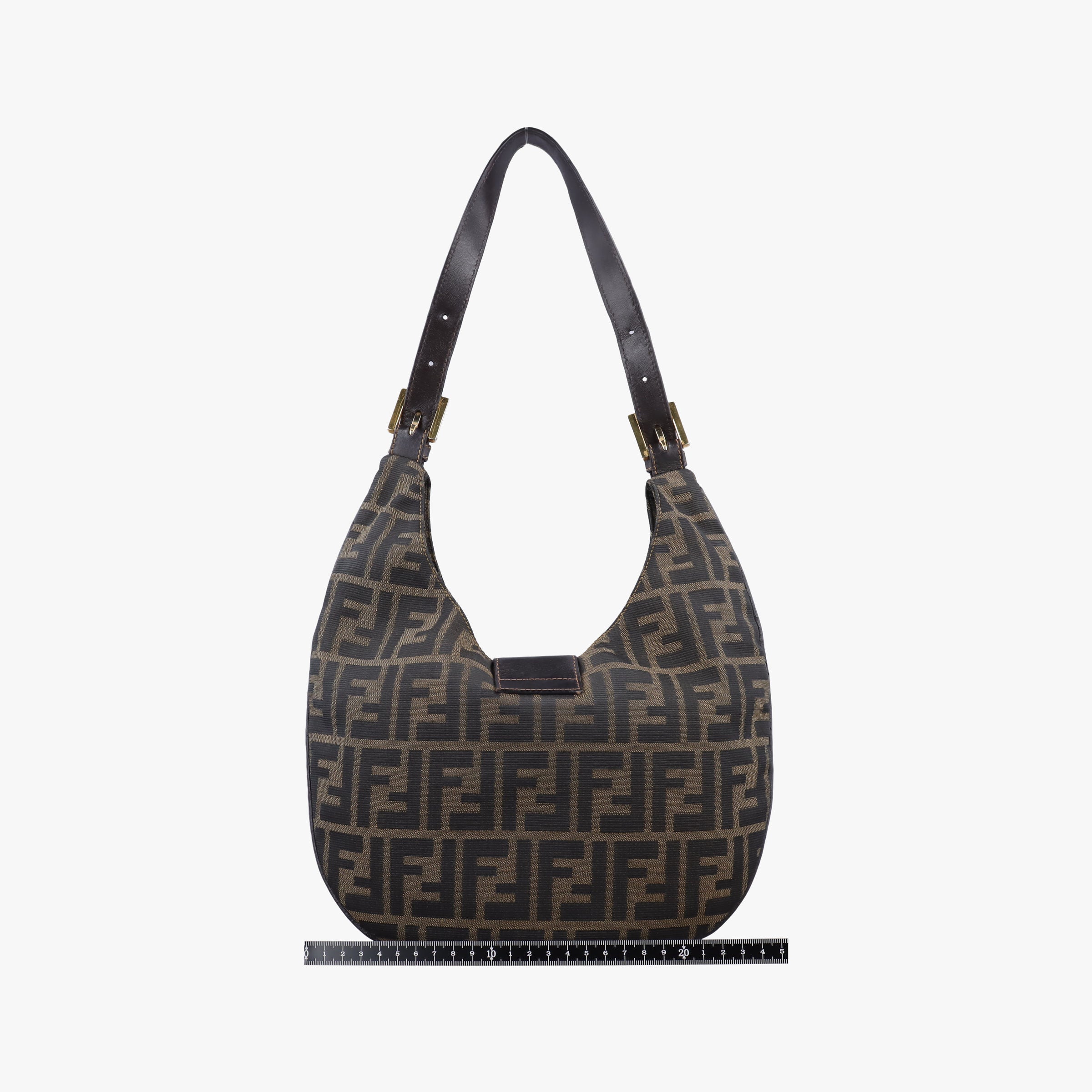 Vintage Fendi Zucca Brown canvas x Leather 8BR631 handbag | stylenewstar