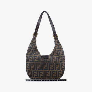 Vintage Fendi Zucca Brown canvas x Leather 8BR631 handbag | stylenewstar