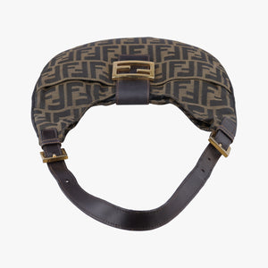 Vintage Fendi Zucca Brown canvas x Leather 8BR631 handbag | stylenewstar