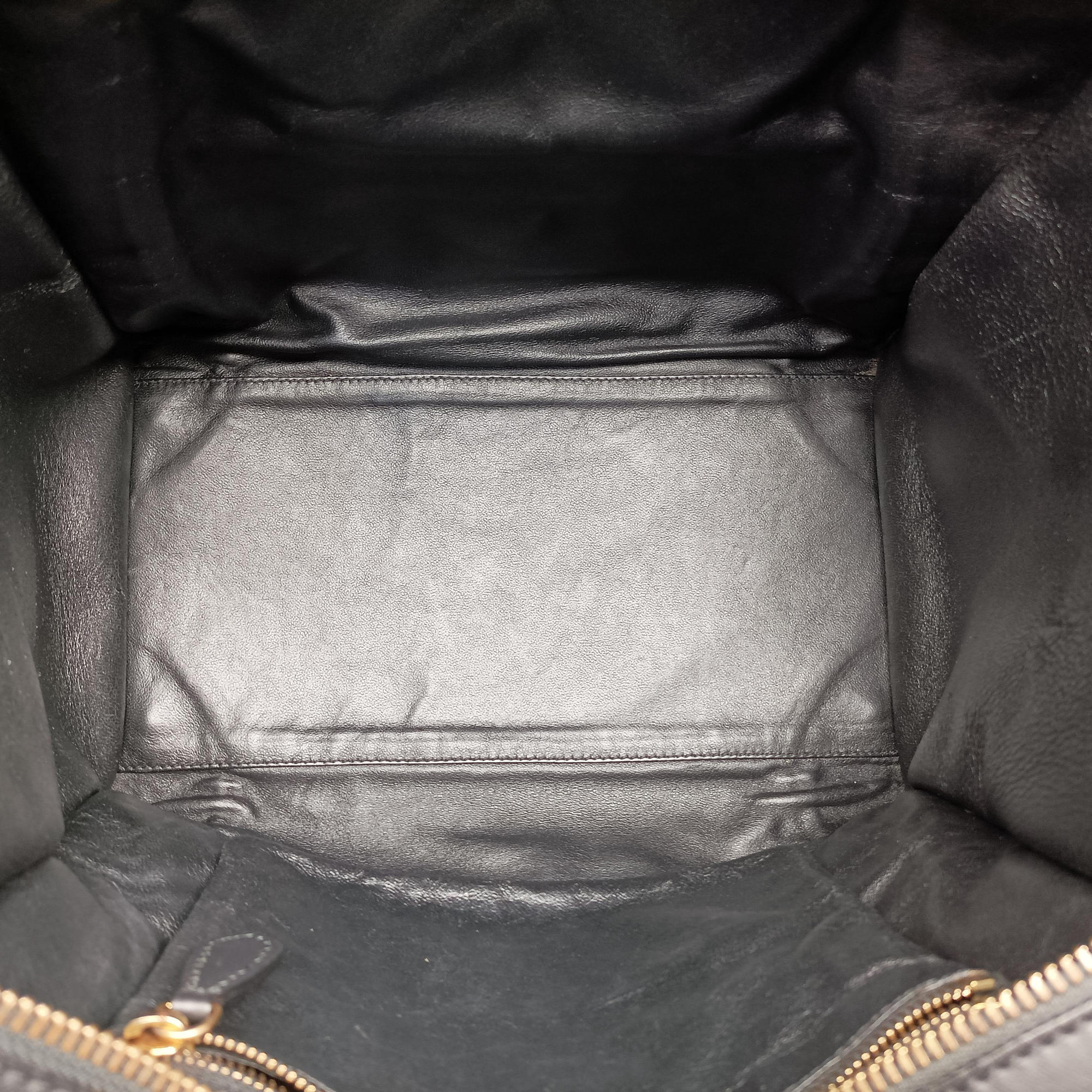 Pre-owned Celine Luggage Mini Shopper Beige×white×black Leather  handbag | stylenewstar