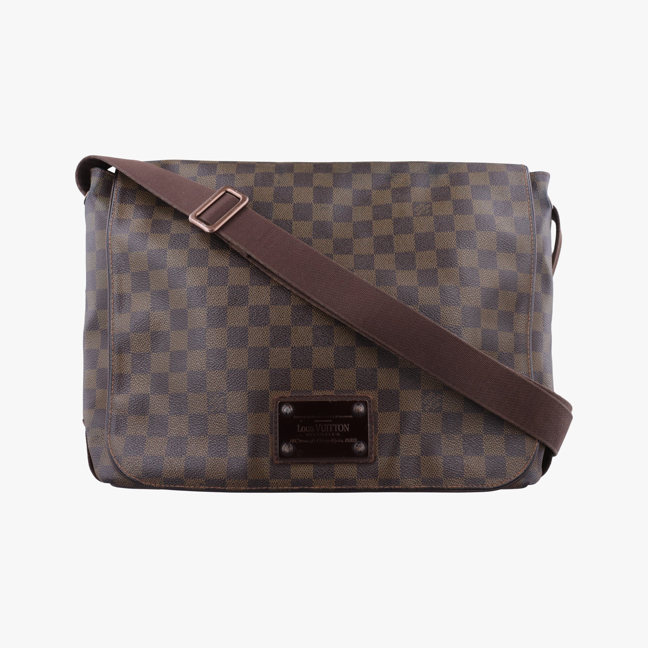 Pre-owned Louis Vuitton BROOKLYN GM EBENE Damier Canvas N51212 shoulderbag | stylenewstar